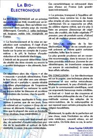 LA BIO-ELECTRONIQUE
