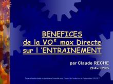 CLAUDE RECHE - Benefices VOs max directe